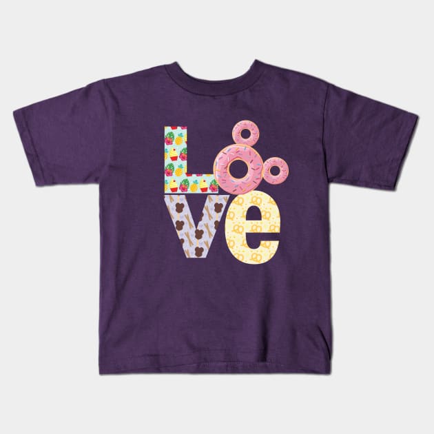 Snack LOVE Kids T-Shirt by 5571 designs